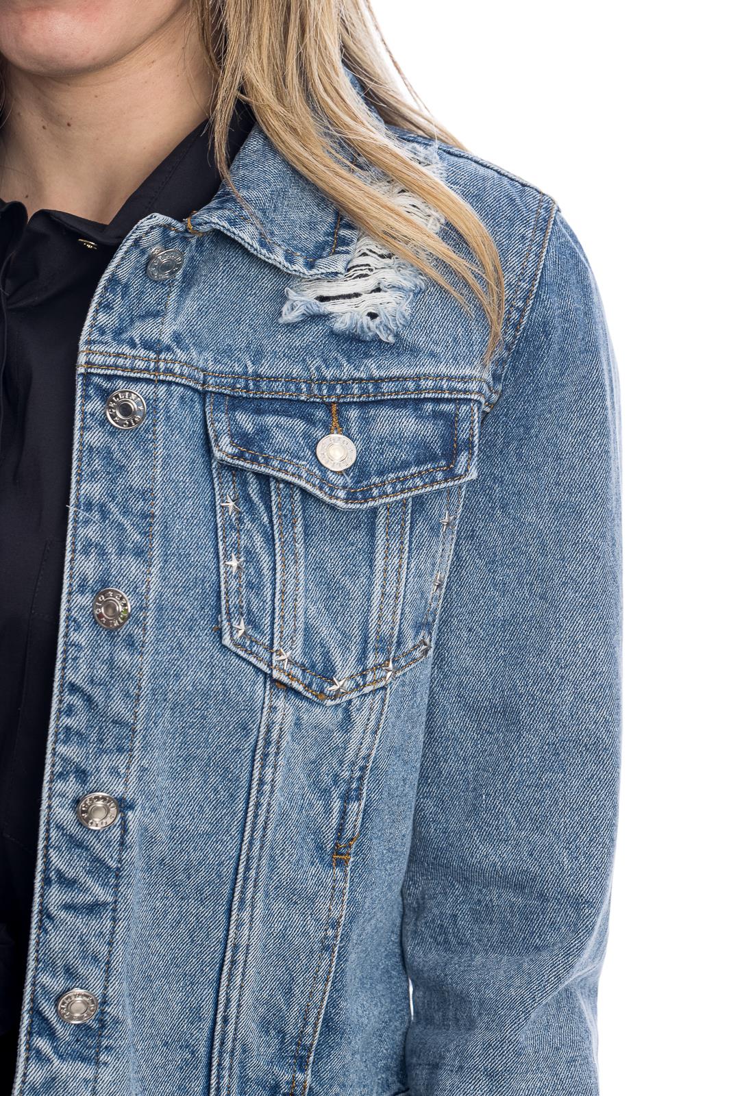 Gio Cellini Giubbino Denim Frange Dj018