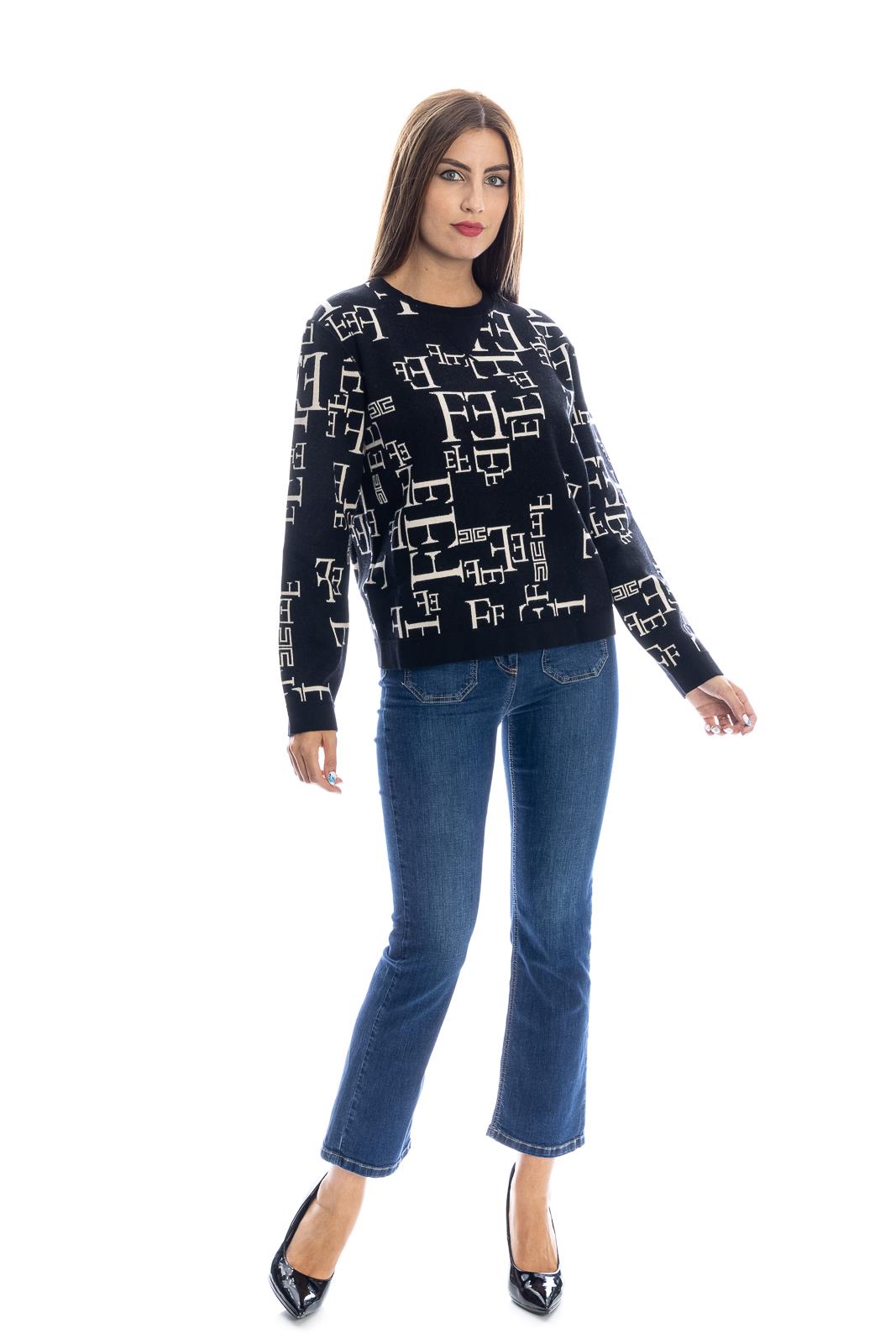 felpa nera elisabetta franchi