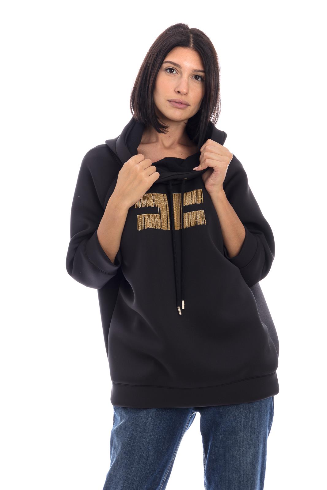 felpa nera elisabetta franchi