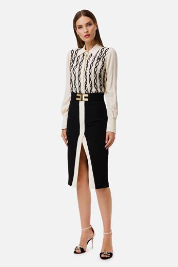 gonna leopardata elisabetta franchi