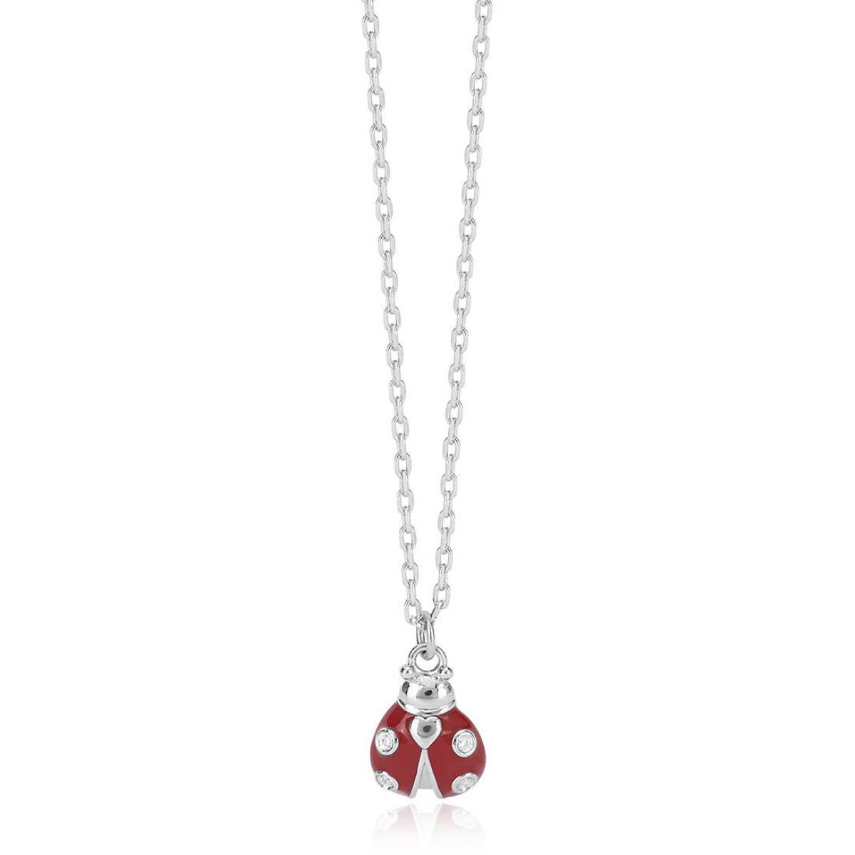 COLLANA MABINA JUNIOR BAMBINA IN ARGENTO E SMALTO CON FIORE 553419