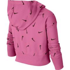 Nike Felpa cappuccio corta ragazza alloverprint crop hoodie CZ2566 