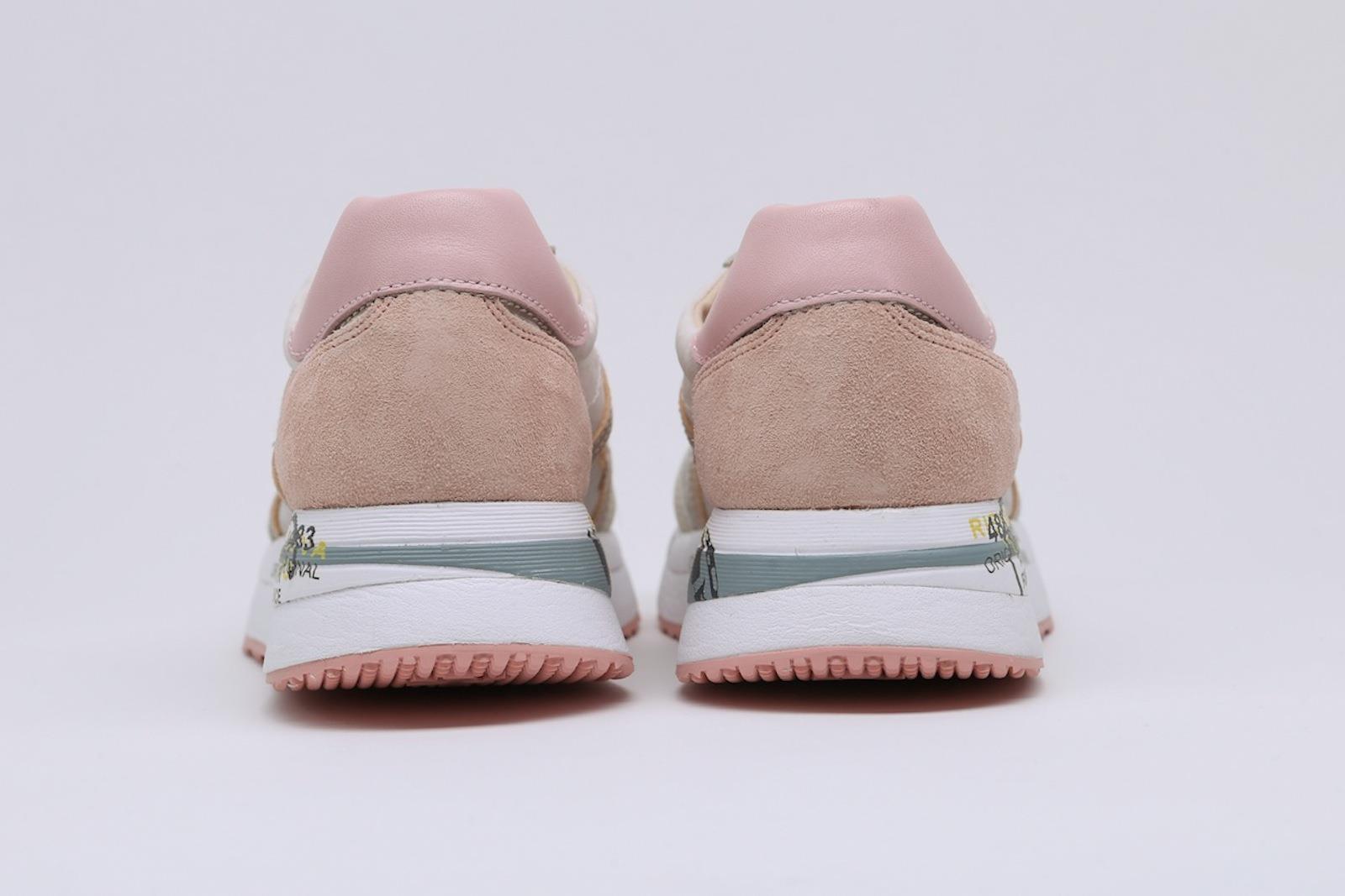 Premiata - Sneaker in Nylon e Pelle Rosa Donna - CONNY 5208