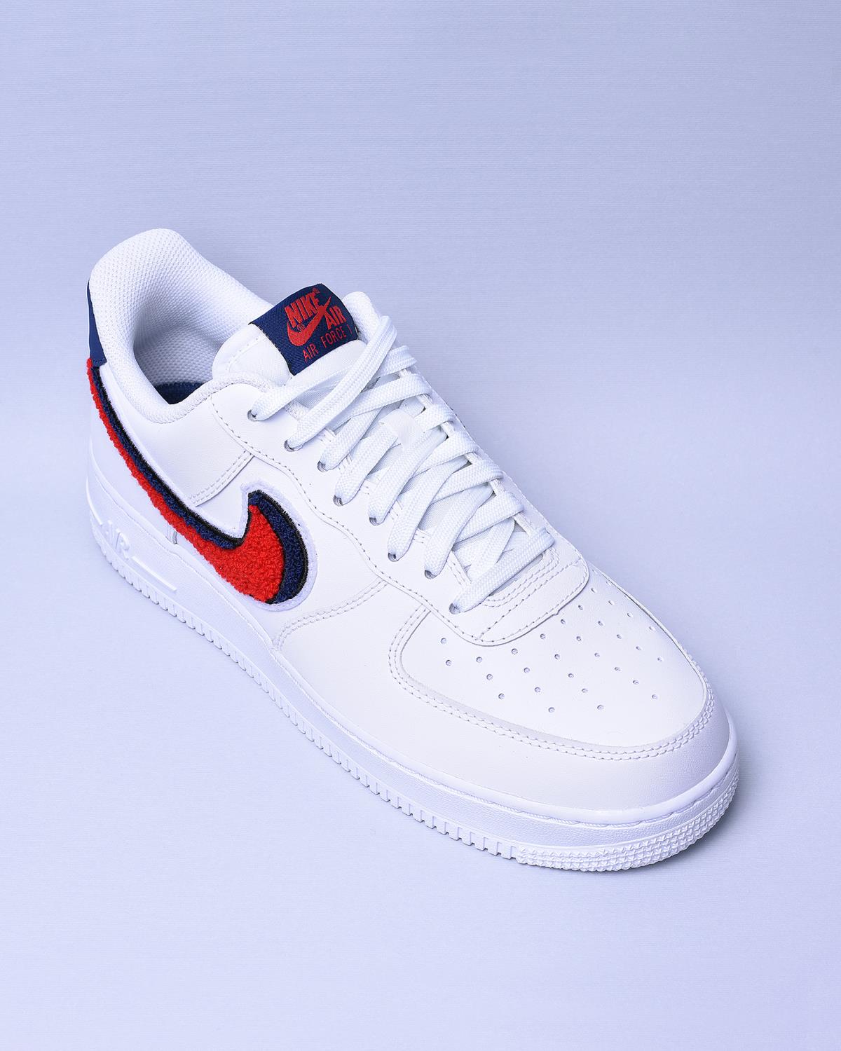 Nike Air Force 1 Low LV8 3D Chenille Swoosh White Red Blue 823511 106