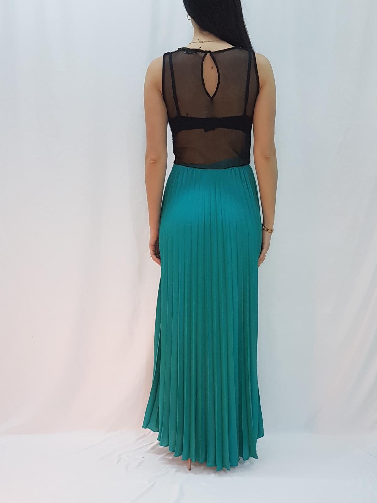 Abito Lungo Plisse e Paillettes Nualy | Mary Boutique