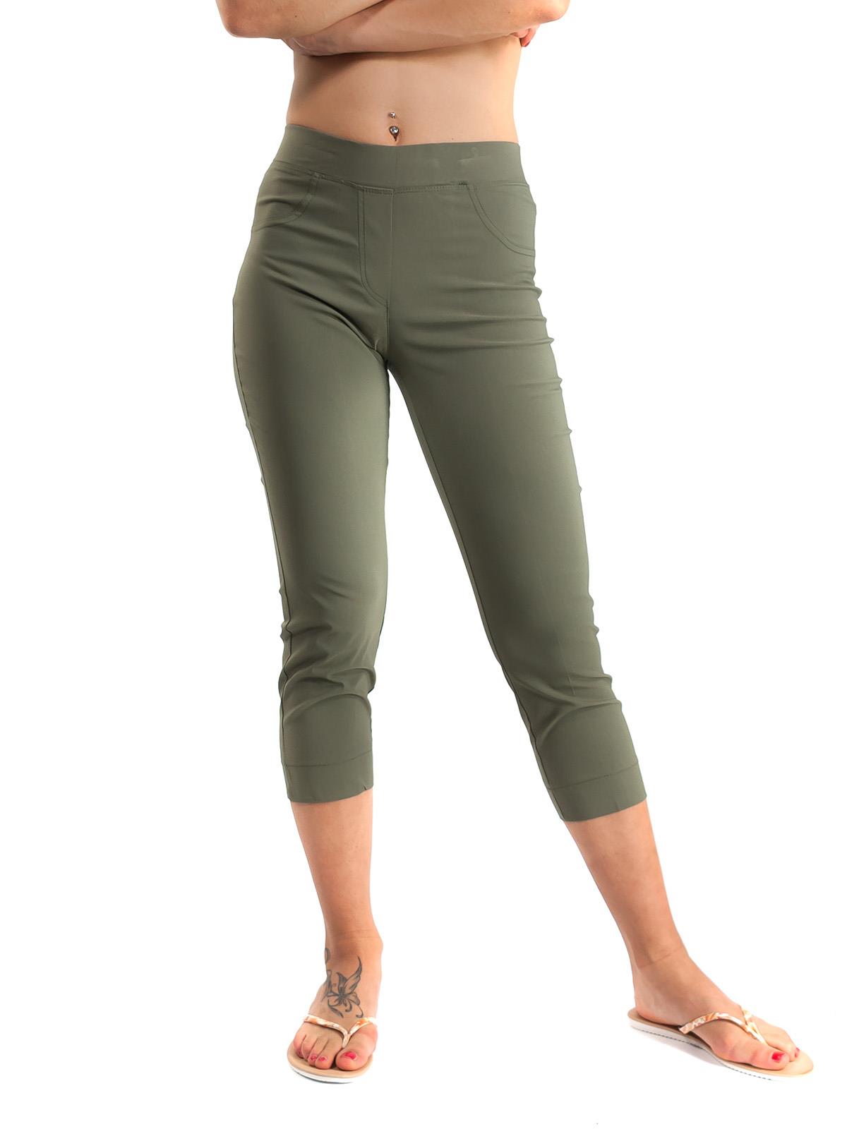 heekpek Pantaloni Capri Donna Estivi Pinocchietto Leggeri Pantaloni Cargo Comodi Pantaloni Trekking Elastico Vita Alta Pantaloni 3/4 con Multitasche, Blu Navy, S