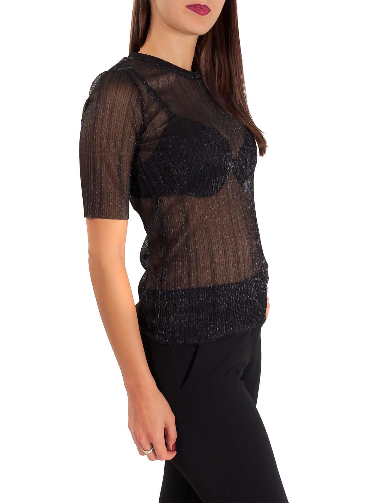 Top Donna A Maniche Lunghe In Rete Con Stampa Farfalla - Sexy, Traspirante E Perfetto Per Feste E Serate