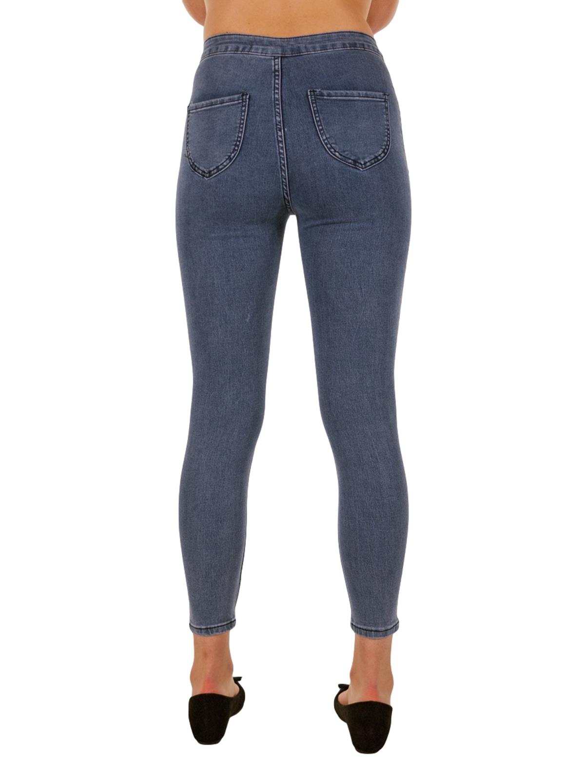 Jeans Skinny Donna Vita Alta Stretti Elasticizzati Attillati