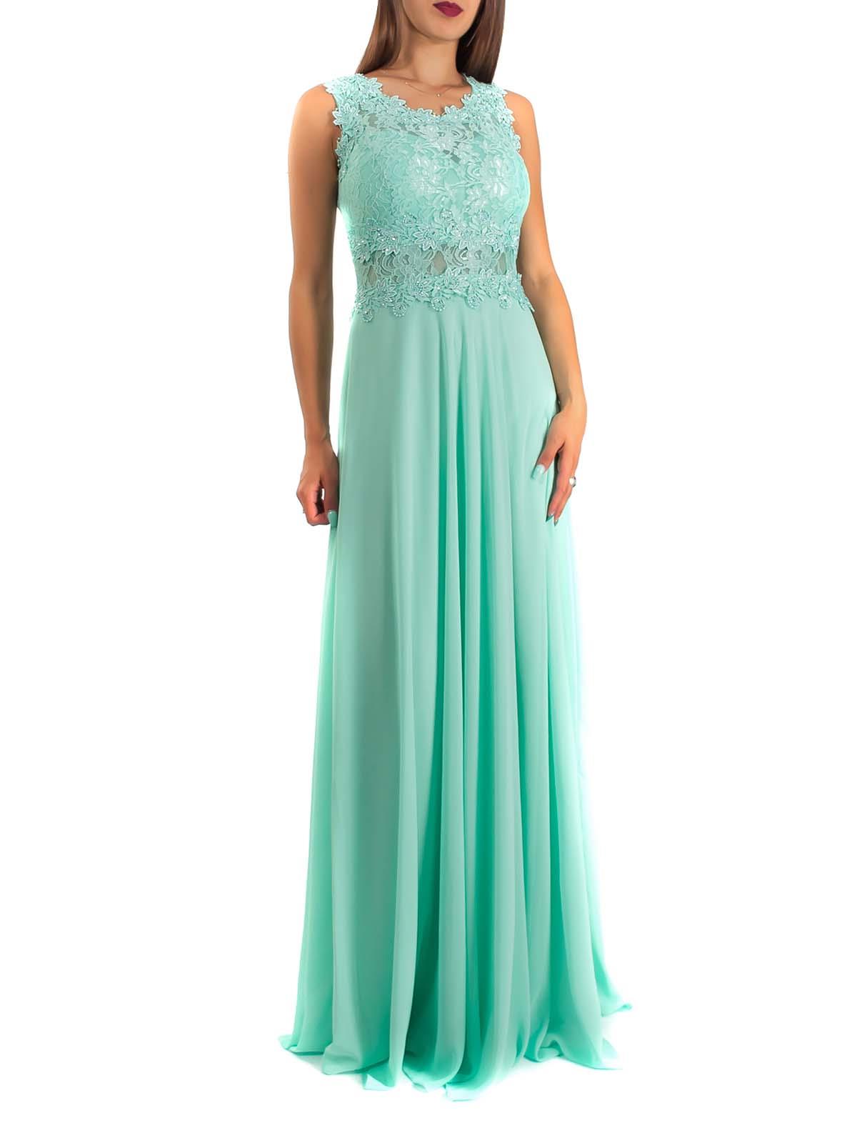 SweatyRocks Abito Lungo Estivo In Pizzo Floreale Con Spacco, Elegante Maxi Abito Da Festa
