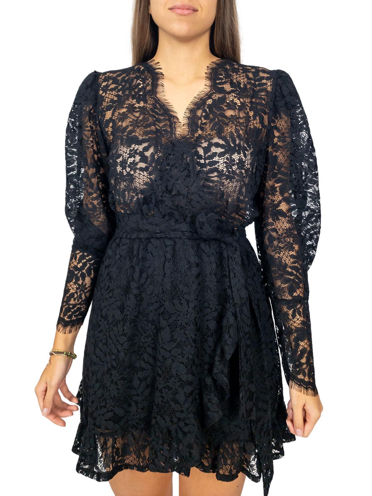 Abito In Pizzo Macrame Elegante Online Donna Manica A Sbuffo