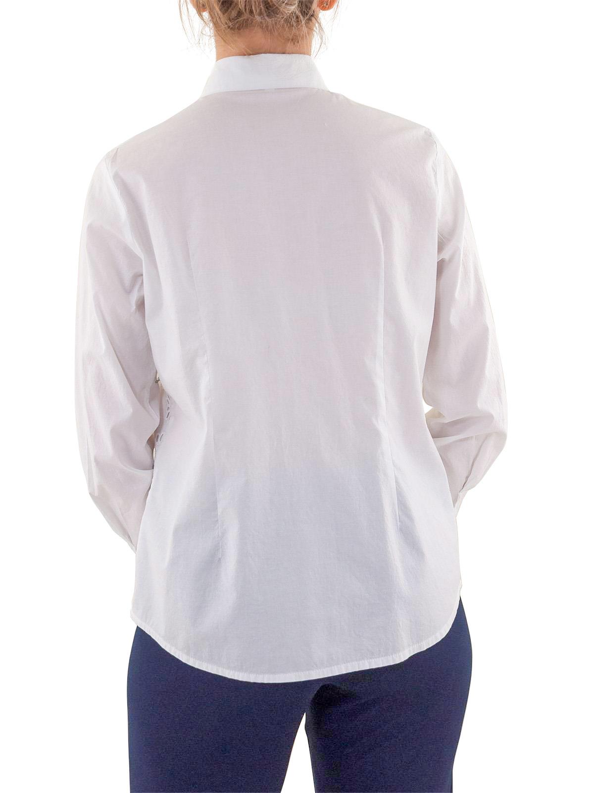 Camicia Donna Maniche Lunghe In Cotone Elasticizzato - Slim Fit, Blusa Aderente Per Ufficio E Casual