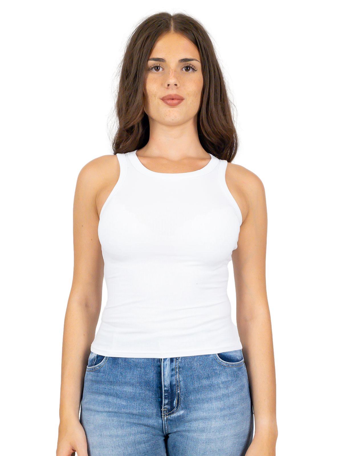 19Momme Seta V scollo Spalline Canotta