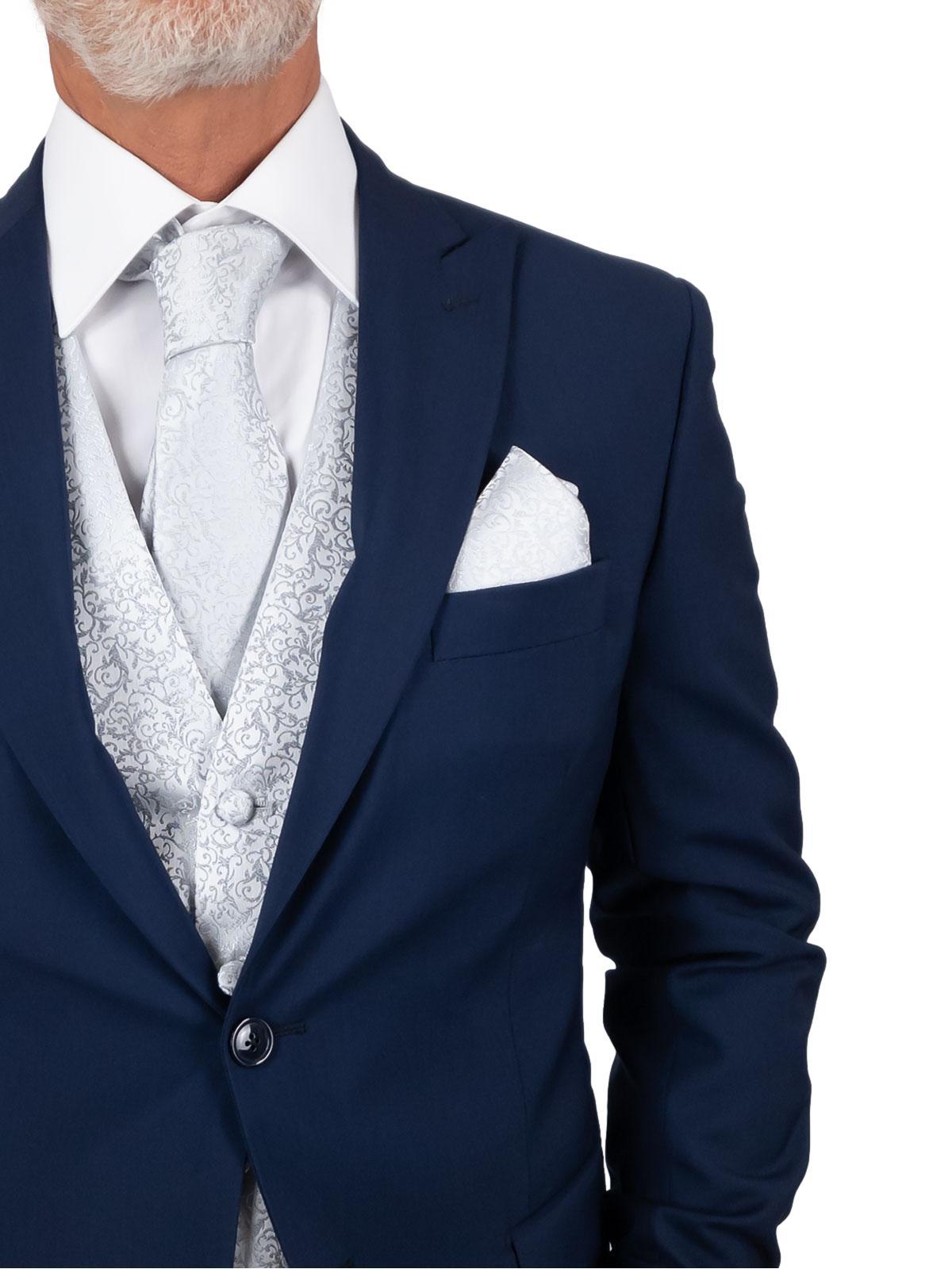 Cromoncent Set Camicia Uomo Maniche Lunghe Con Cravatta E Fazzoletto Abbinati – Azzurro, Taglia S – Abbigliamento Elegante