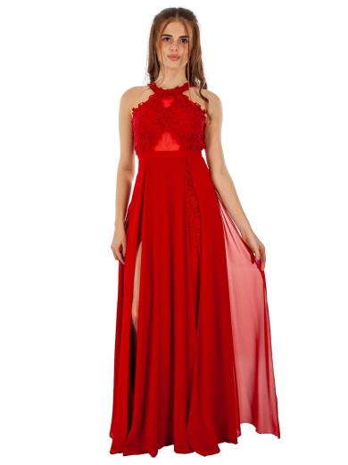 Abito Cerimonia Lungo Donna Damigelle Scollo Americano 3935-slim