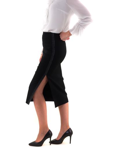 CARMEN Gonna longuette con spacco laterale C-1500