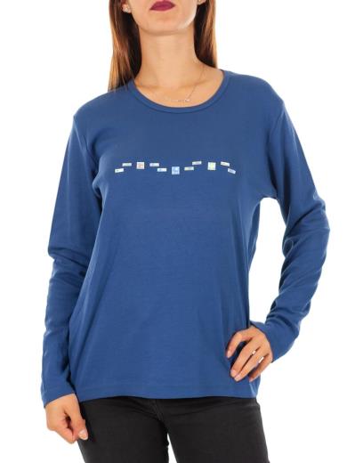 Maglia manica lunga donna Liu Jo rigato bianco/nero | ScuderiStore