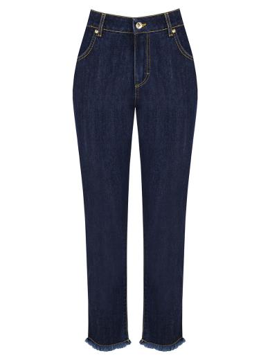 Jeans Crop Donna Vita Alta Larghi Cavallo Basso Rinascimento