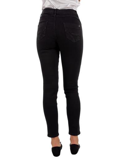 Jeans Palazzo Trendy A Vita Media - Blu Scuro Denim Used, Regular - Foto 2