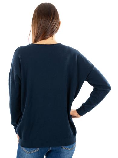 Cardigan Donna Nero Maxi Lungo A Manica Lunga In Calda Lanetta A Tessitura Larga Con Tasche Frontali Moda