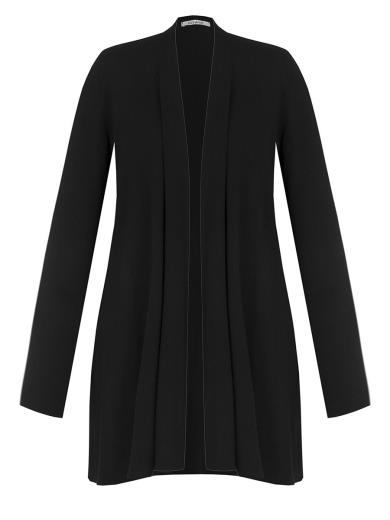 Cardigan Lungo Donna In Cotone Aperto Senza Bottoni Curvy