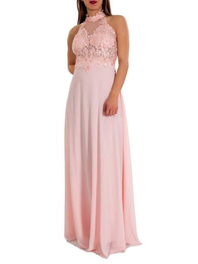 Abito Cerimonia Lungo Donna Damigelle Schiena Scoperta 3847 Slim