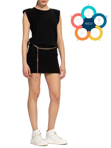 Vestito Donna Corto Estivo Cotone Da Giorno Casual Aderente