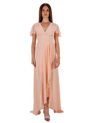 Abito Cerimonia Lungo Donna Damigelle Scollo All Americana