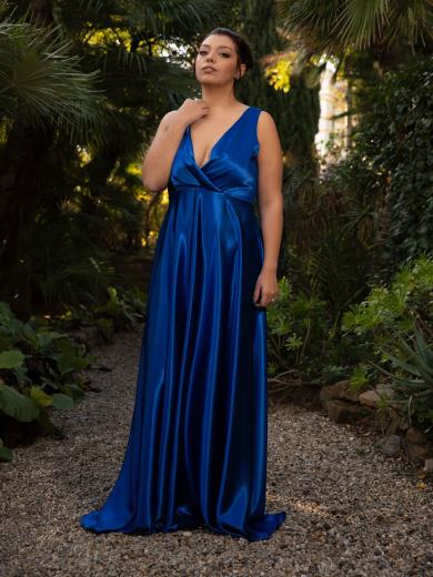 Abito Lungo Taglie Forti SCOMCHIC Con Scollo Quadrato E Maniche A Lanterna – Eleganza Con Cintura, Per Matrimoni E Cocktail