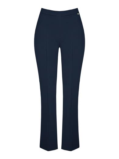 Pantaloni Donna Vita Alta Flared Ampi Alla Caviglia Curvy