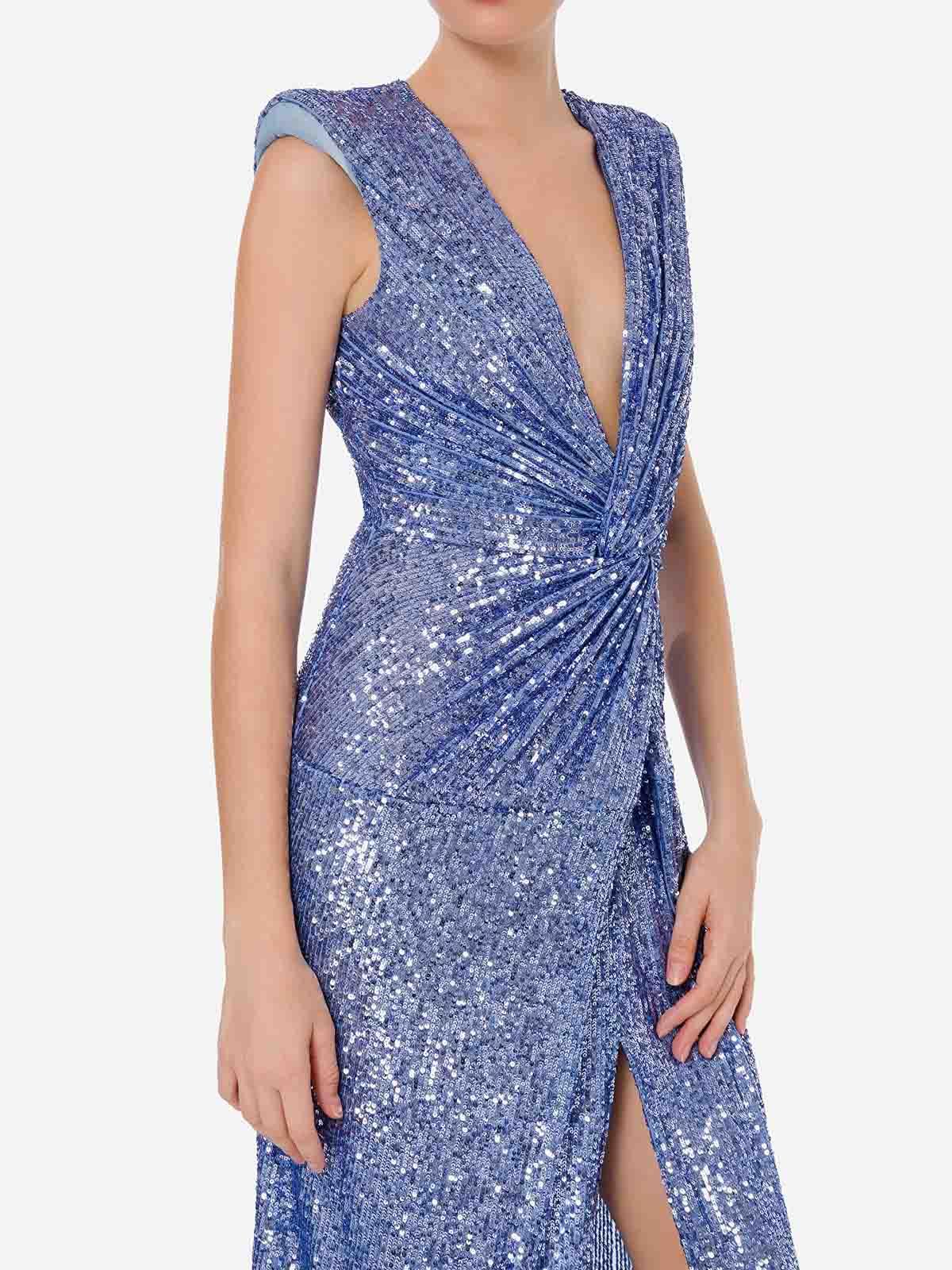 Abito Elisabetta Franchi Ab04522e2 Elisabetta Franchi Abito Red Carpet Full  Paillettes