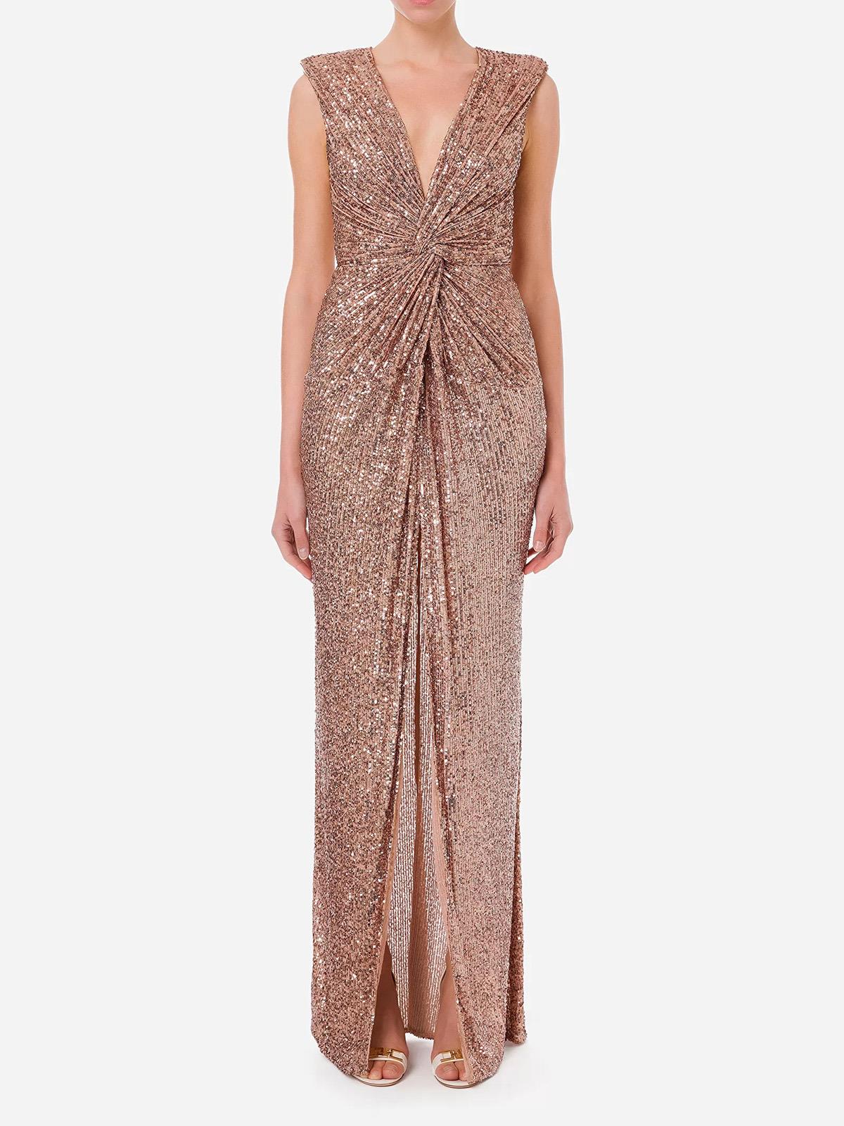 Abito Elisabetta Franchi Ab04522e2 Elisabetta Franchi Abito Red Carpet Full  Paillettes