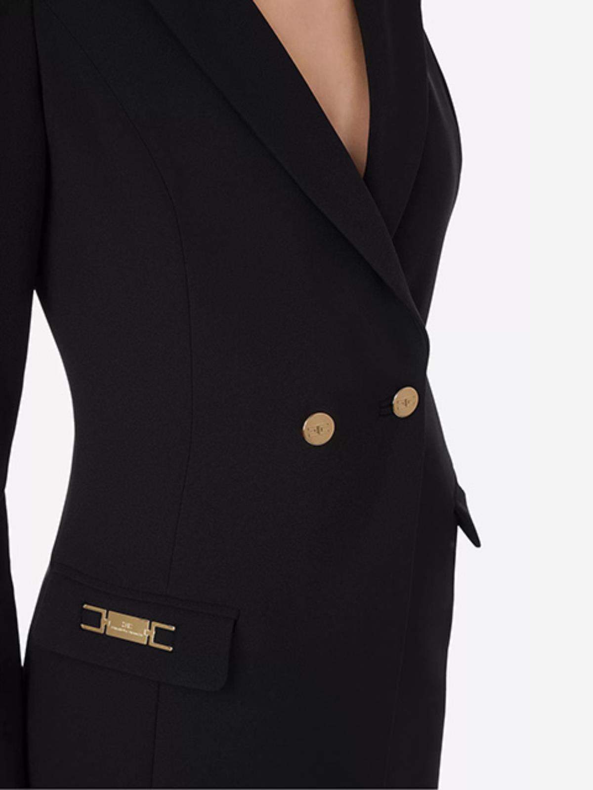 AB06921E2 Elisabetta Franchi Robe Manteau Asimmetrico