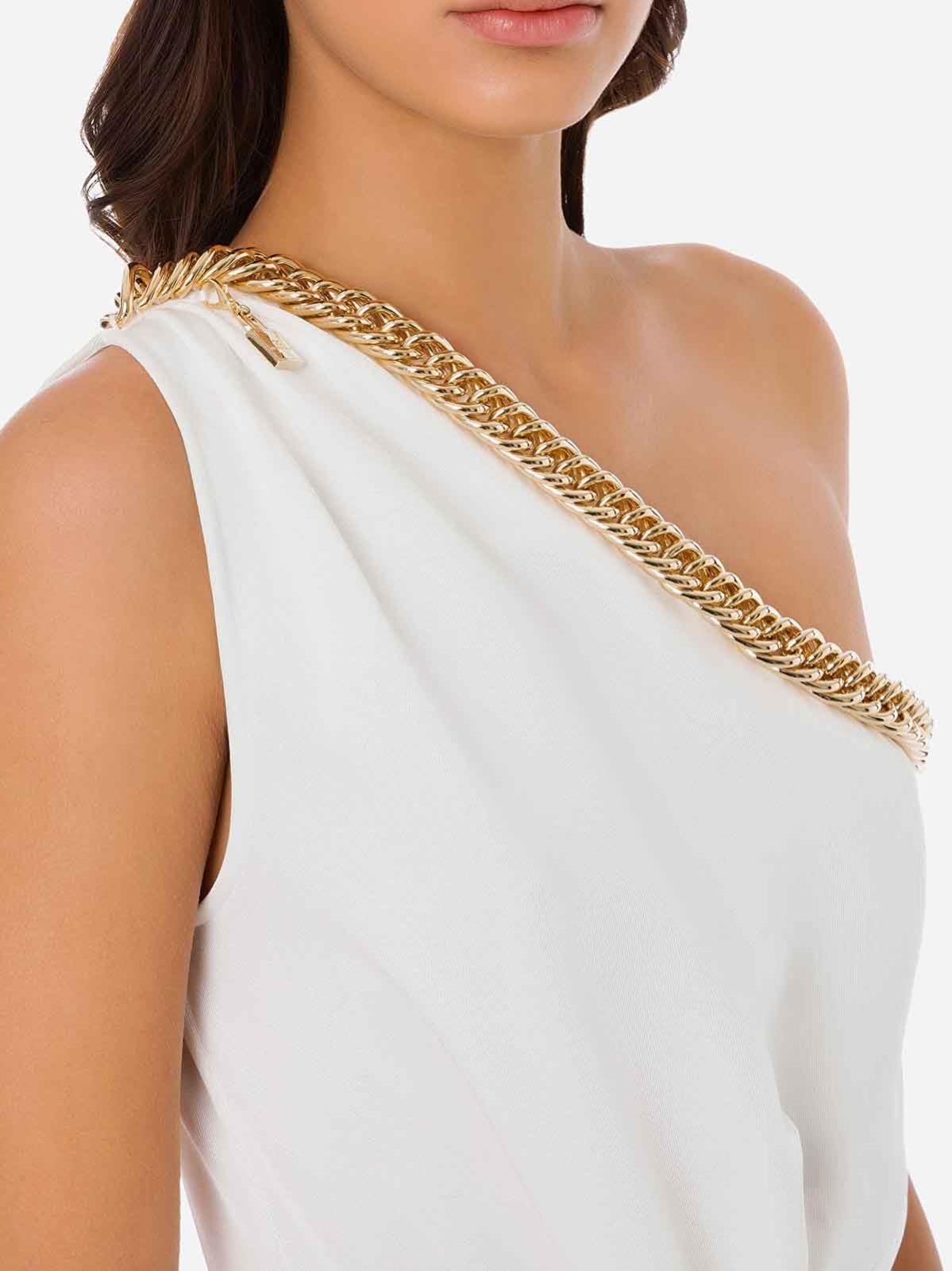 AB14022E2 Elisabetta Franchi Abito Red Carpet A Sirena Asimmetrico