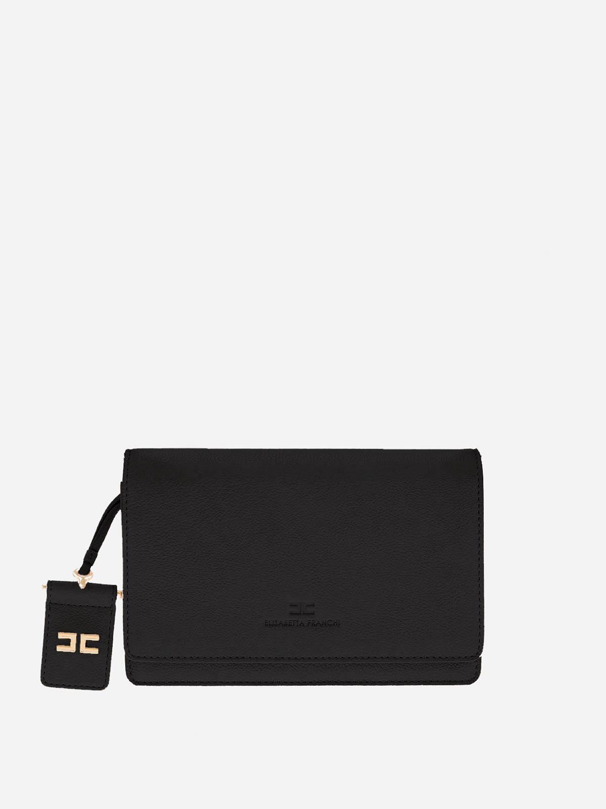 Borsa Elisabetta Franchi Bs87a22e2 Elisabetta Franchi Tracolla Porta  Spiccioli Con Charm Logo