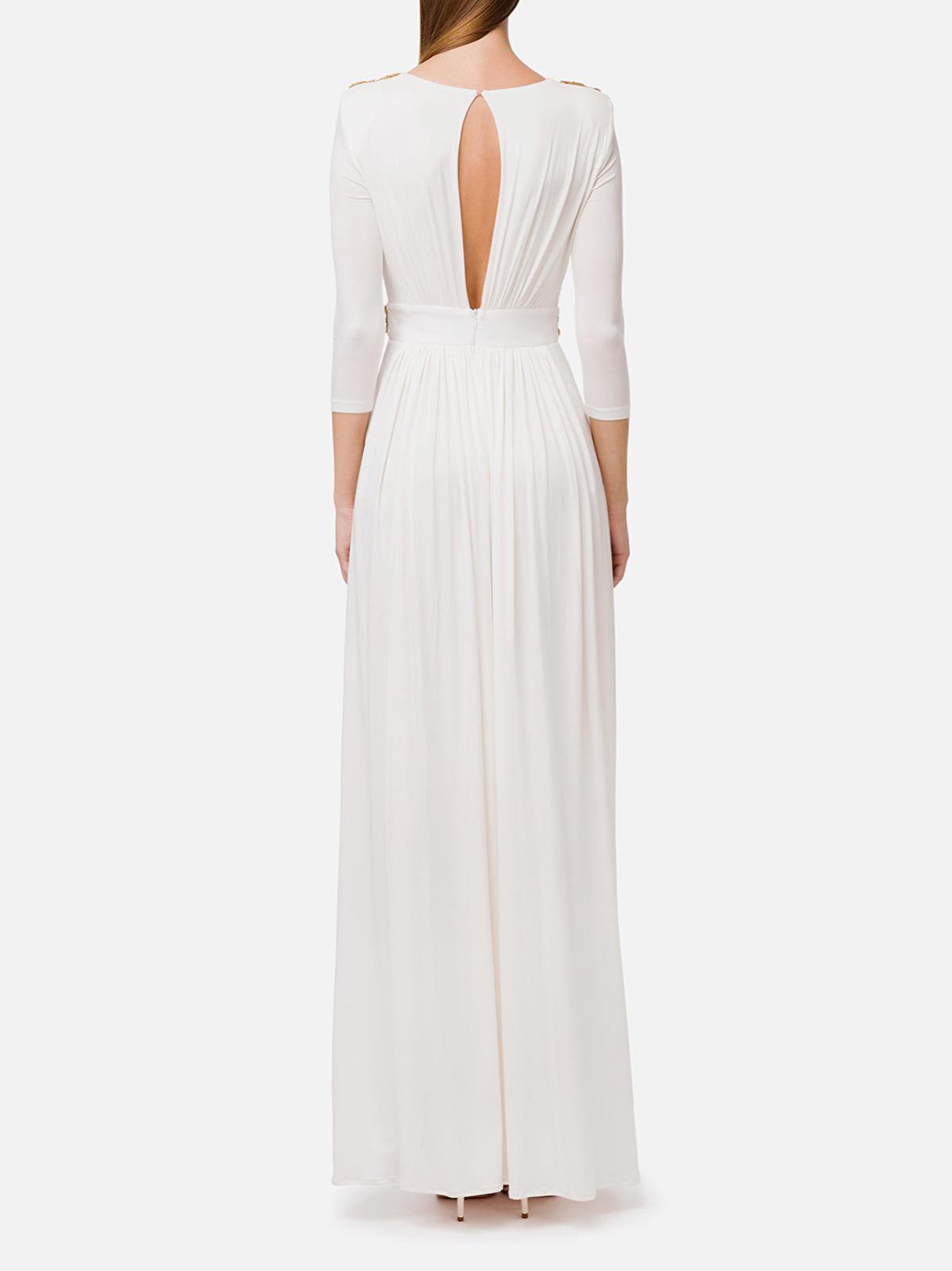 abito lungo bianco elisabetta franchi