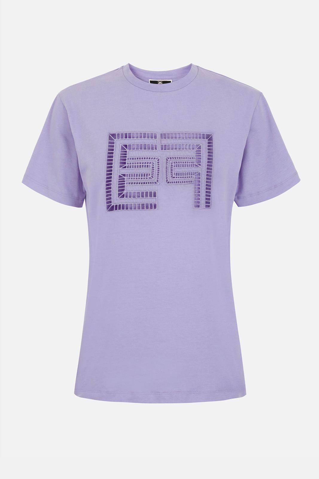 T-SHIRT CON LOGO RICAMATO ELISABETTA FRANCHI MA19911E2
