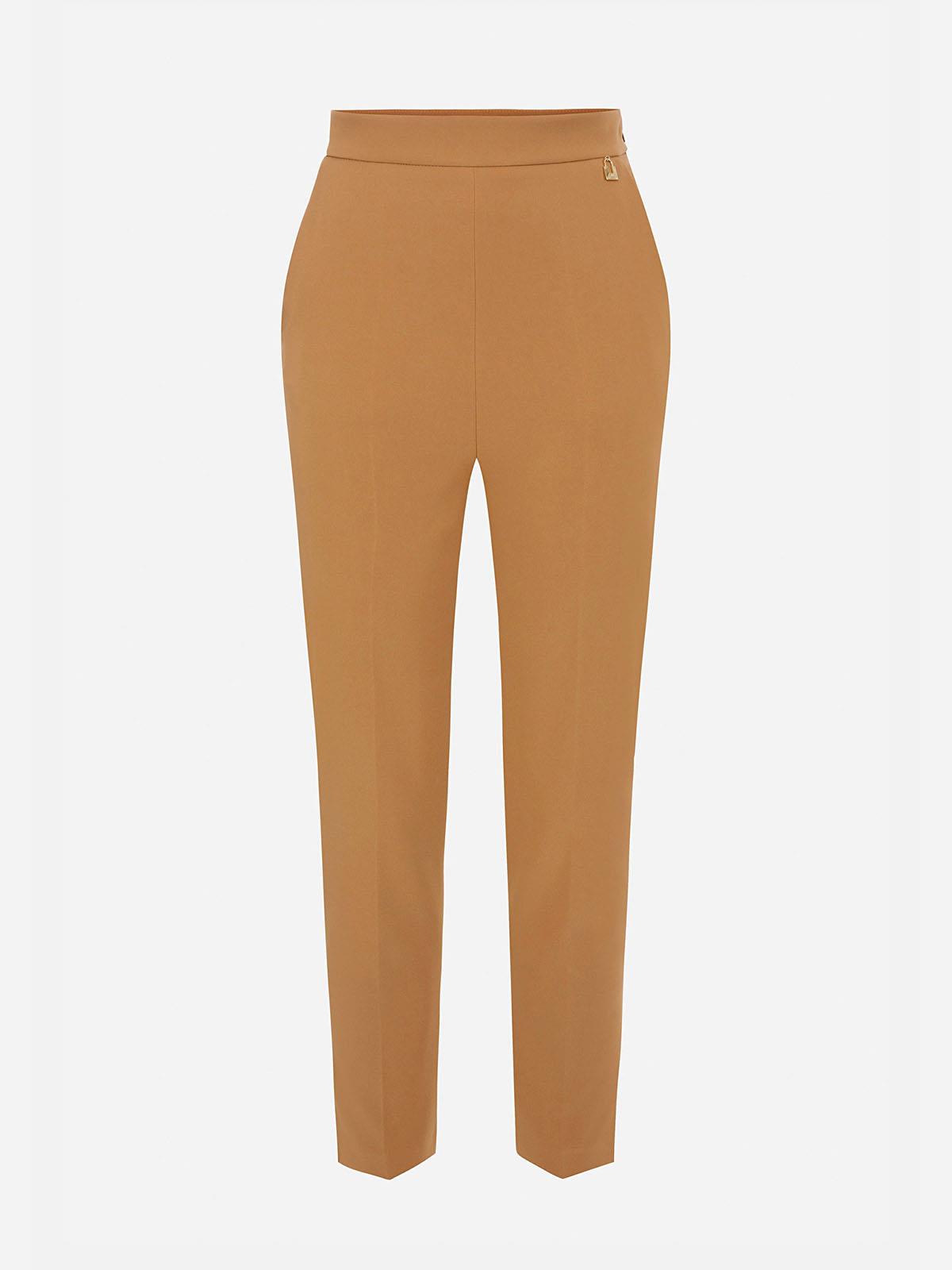 Pantalone Elisabetta Franchi Pa02722e2 Elisabetta Franchi Pantalone A  Sigaretta Con Spacchetto