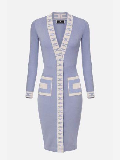 Cardigan Elisabetta Franchi | Elisabetta Franchi AM04S21E2 Cardigan Lungo  Logo