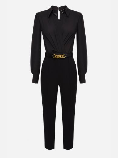 TUTA COMBINATA PANTALONE E CAMICIA INCROCIATA ELISABETTA FRANCHI TU26216E2