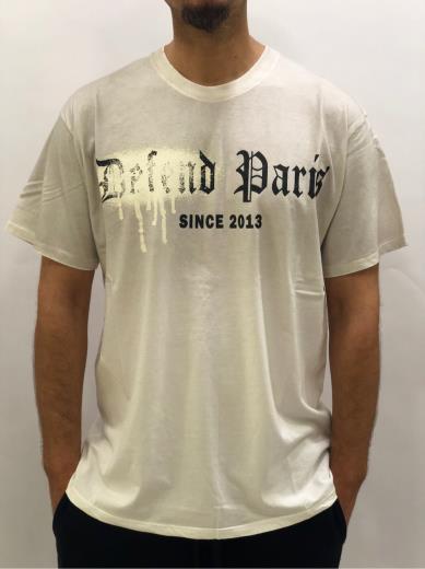 DEFEND PARIS ABBIGLIAMENTO T SHIRT STAMPATA CONTACT P/E T SHIRT EFFETTO  VINTAGE STAMPA LOGO